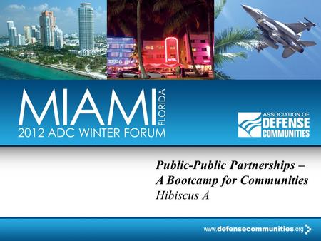 Public-Public Partnerships – A Bootcamp for Communities Hibiscus A.