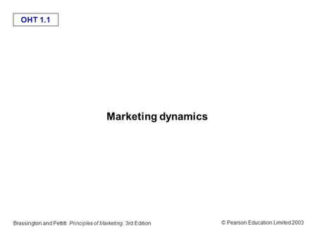 Marketing dynamics.