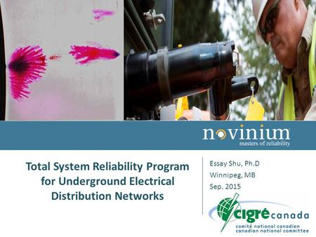 Total System Reliability Program for Underground Electrical Distribution Networks Essay Shu, Ph.D Winnipeg, MB Sep. 2015.