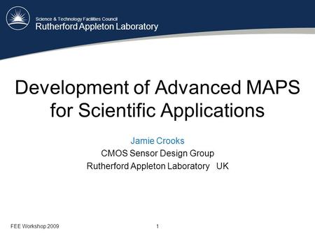 Development of Advanced MAPS for Scientific Applications