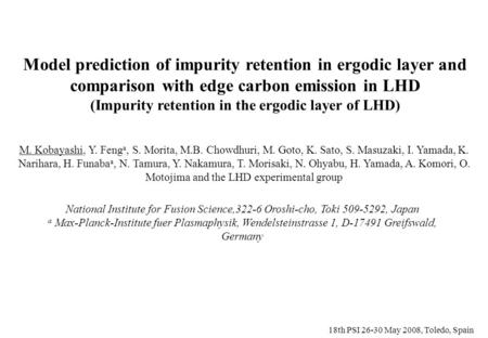 Model prediction of impurity retention in ergodic layer and comparison with edge carbon emission in LHD (Impurity retention in the ergodic layer of LHD)