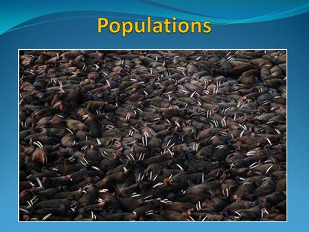 Populations.