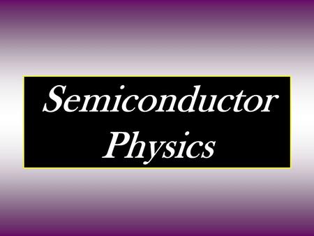 Semiconductor Physics. Introduction Semiconductors are materials whose electronic properties are intermediate between those of Metals and Insulators.