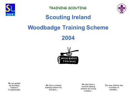 Scouting Ireland Woodbadge Training Scheme 2004