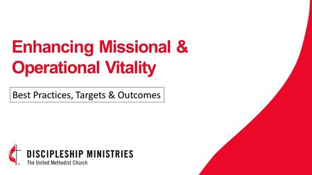 Enhancing Missional & Operational Vitality Best Practices, Targets & Outcomes.