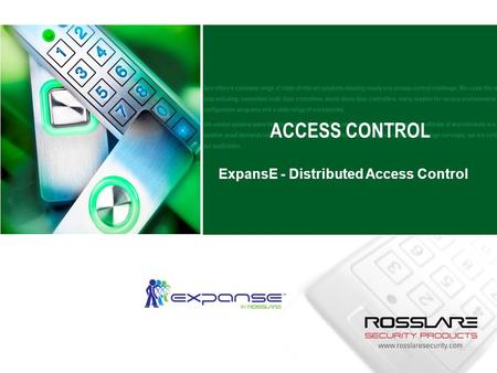 ACCESS CONTROL ExpansE - Distributed Access Control.