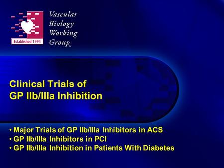 Clinical Trials of GP IIb/IIIa Inhibition Major Trials of GP IIb/IIIa Inhibitors in ACS GP IIb/IIIa Inhibitors in PCI GP IIb/IIIa Inhibition in Patients.
