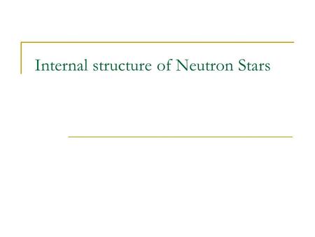 Internal structure of Neutron Stars. Artistic view.