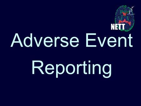 Adverse Event Reporting.
