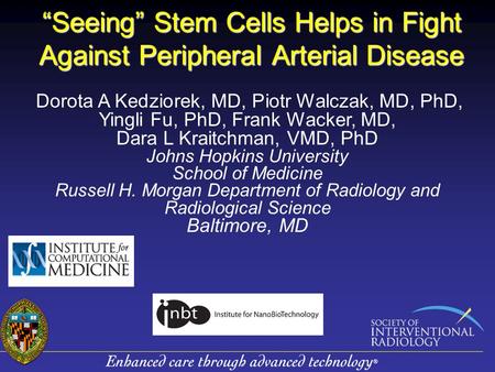 “Seeing” Stem Cells Helps in Fight Against Peripheral Arterial Disease