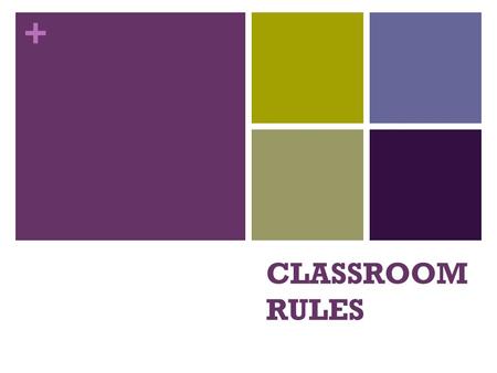+ CLASSROOM RULES. + WHY YOU NEED RULES AND STRUCTURE IN THE CLASSROOM You are still acquiring and developing the mental and cognitive (brain) processes.