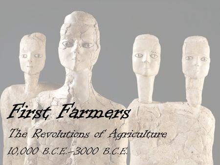 First Farmers The Revolutions of Agriculture 10,000 B.C.E. –3000 B.C.E.