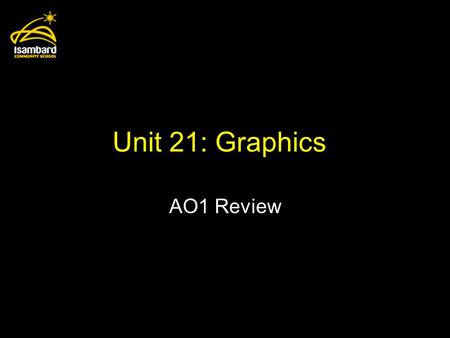 Unit 21: Graphics AO1 Review. By the end of lesson All of you will review at least 2 graphic sets commenting on the good and bad aspects Most of you will.