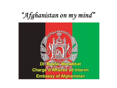 “Afghanistan on my mind”. Rivers Lakes.