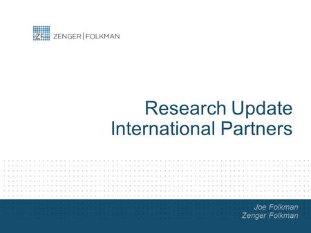 Research Update International Partners