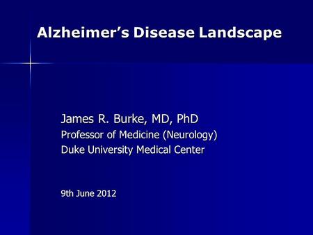 Alzheimer’s Disease Landscape