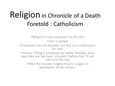 Реферат: Imagery In Chronicle Of A Death Foretold