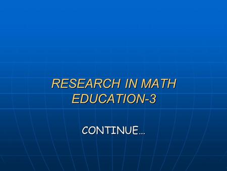 RESEARCH IN MATH EDUCATION-3