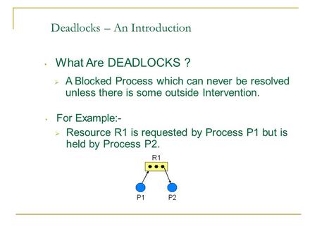 Deadlocks – An Introduction