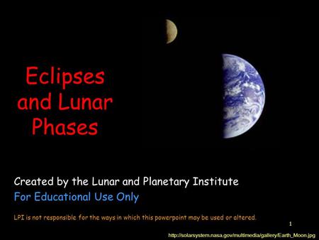 Eclipses and Lunar Phases