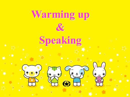 Warming up & Speaking Warming up & Speaking. a place to which someone is going, esp. at the end of a long journey 旅游目的地 What is a destination? Definition.