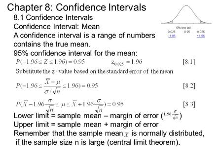 Chapter 8: Confidence Intervals