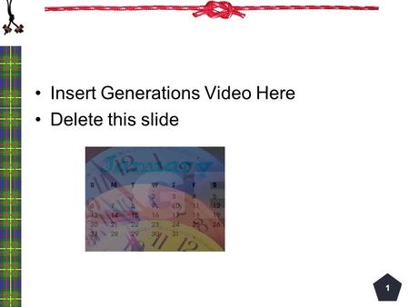 Insert Generations Video Here Delete this slide 1.