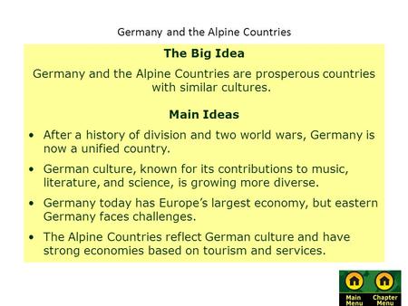Germany and the Alpine Countries