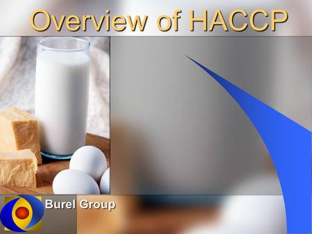 Overview of HACCP Burel Group. Objectives Define HACCP Define HACCP Understand HACCP Principles Understand HACCP Principles Review Current Practices Review.