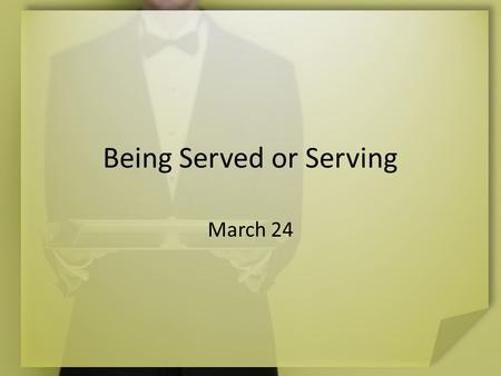 Being Served or Serving March 24. Your Opinion Please … Contrast good and poor service from a wait staff, sales attendant, or tech support person. The.