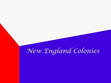 American Colonies New England Colonies.