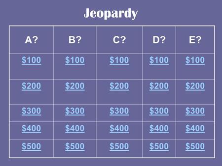 Jeopardy A?B?C?D?E? $100 $200 $300 $400 $500 ANSWER This is why the European explorers ended up in what is now New York.