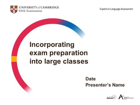 Incorporating exam preparation into large classes. Date