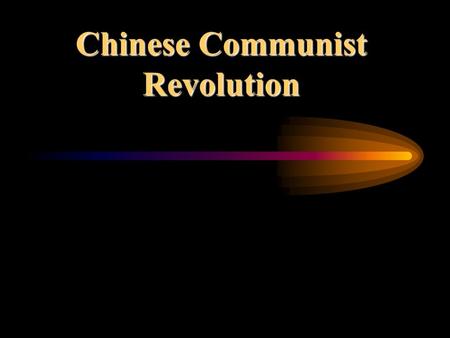 Chinese Communist Revolution Main Ideas After World War II, Chinese Communists defeated Nationalist forces and two separate Chinas emerged. China remains.