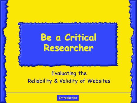 Be a Critical Researcher