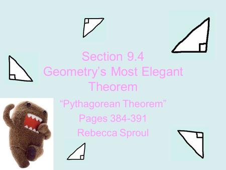 Section 9.4 Geometry’s Most Elegant Theorem