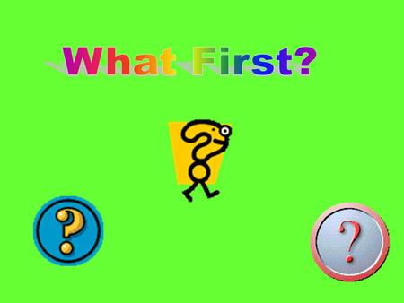 How does this question impact on our lives? Think-pair-share activity Why do we need to know “What first”?