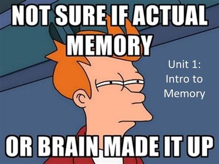 Unit 1: Intro to Memory. What’s the word I’m looking for? Definition: Favoritism shown or patronage granted by persons in high office to relatives or.