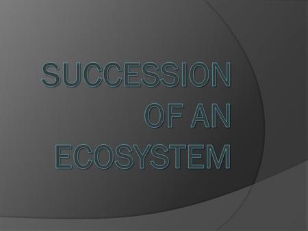 Succession Where the changing of species composition occurs over a period of time. Two main types: Primary succession: starting from scratch. Where there.