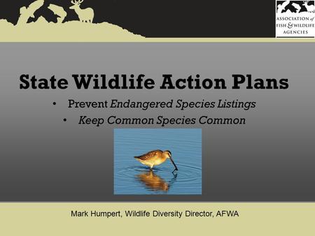 State Wildlife Action Plans