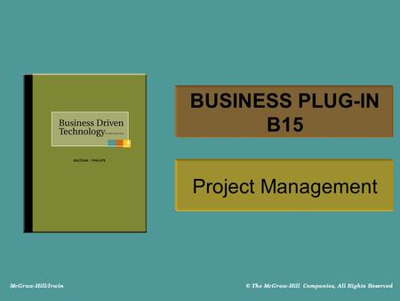 BUSINESS PLUG-IN B15 Project Management.