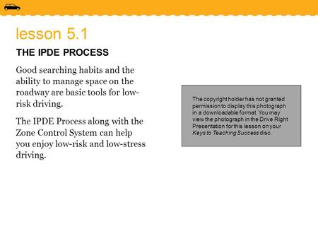 lesson 5.1 THE IPDE PROCESS