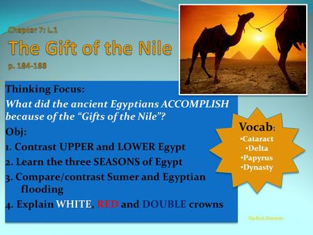 Chapter 7: L.1 The Gift of the Nile p