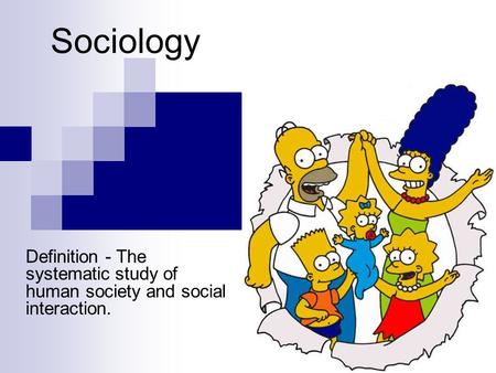 Sociology Definition - The systematic study of human society and social interaction.