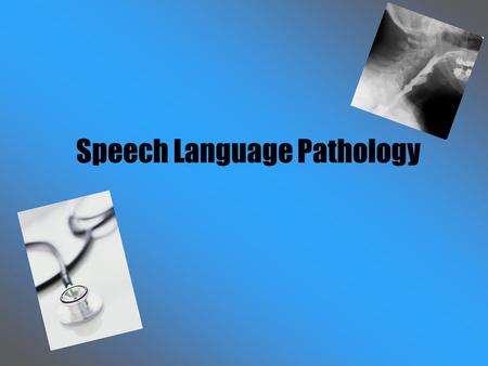 Speech Language Pathology. What is Speech Language Pathology? Help to make a treatment plan for patients to help them improve their communication skills.