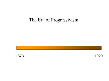 The Era of Progressivism 18731920. MAIN THEMES 1.That all progressives shared an optimistic vision that an active government could solve socioeconomic.