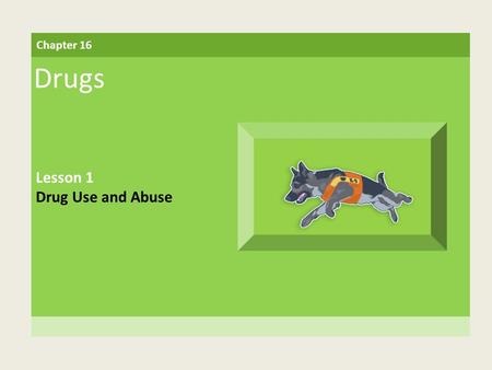 Chapter 16 Drugs Lesson 1 Drug Use and Abuse.