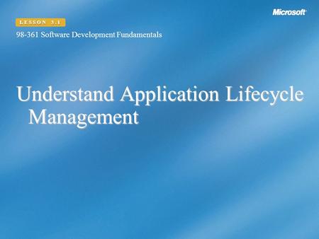 Understand Application Lifecycle Management