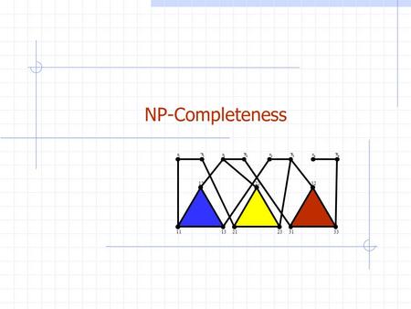 NP-Completeness x 1 x 3 x 2 x 1 x 4 x 3 x 2 x 4 11 12 1321 22 2331 32 33.