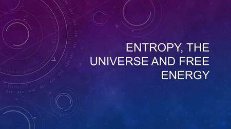 Entropy, The Universe and Free Energy
